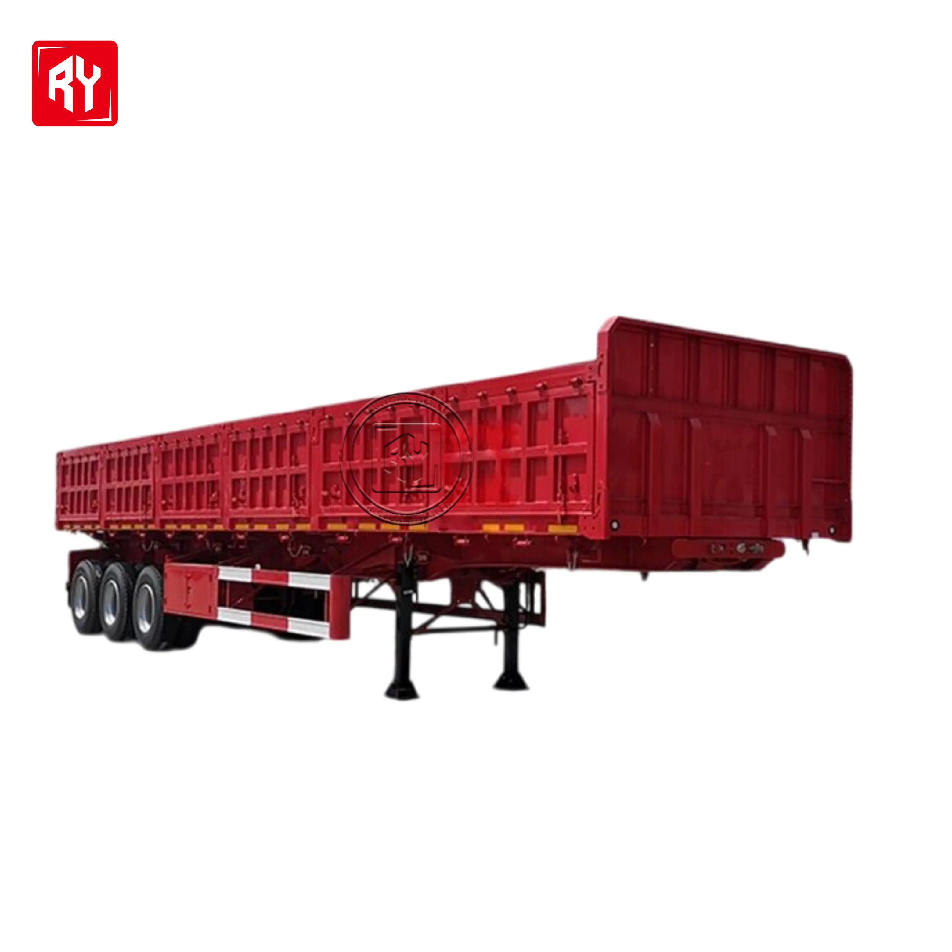 3 eixos de 60 toneladas Tipping Dump Truck Semi Trailer